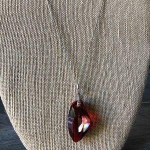 Swarovski Pendant with sterling silver chain.